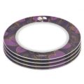 Afbeeldingen van Lover by lover 4 x rond bord paars