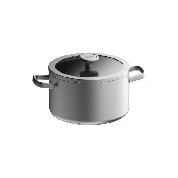 Afbeeldingen van LEO Kookpan met deksel Graphite 24cm