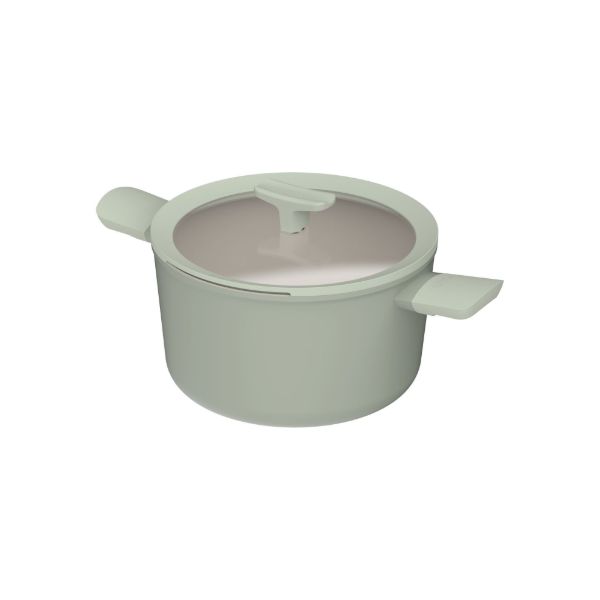 Afbeeldingen van LEO Kookpot antikleef met deksel Balance Sage 24x14cm