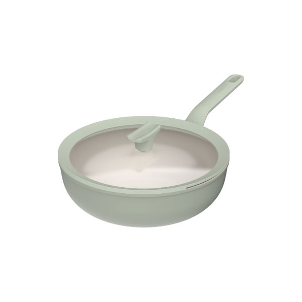 Afbeeldingen van LEO Wokpan antikleef met deksel Balance Sage 28cm