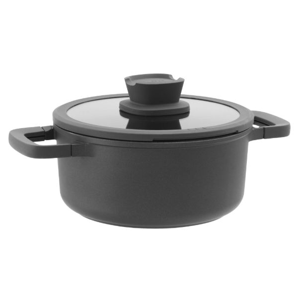Afbeeldingen van LEO Kookpot antikleef met deksel Stone+ - Ø 20cm