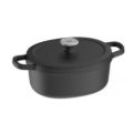 Afbeeldingen van LEO Ovale kookpot met deksel Graphite Cast iron 27x22cm