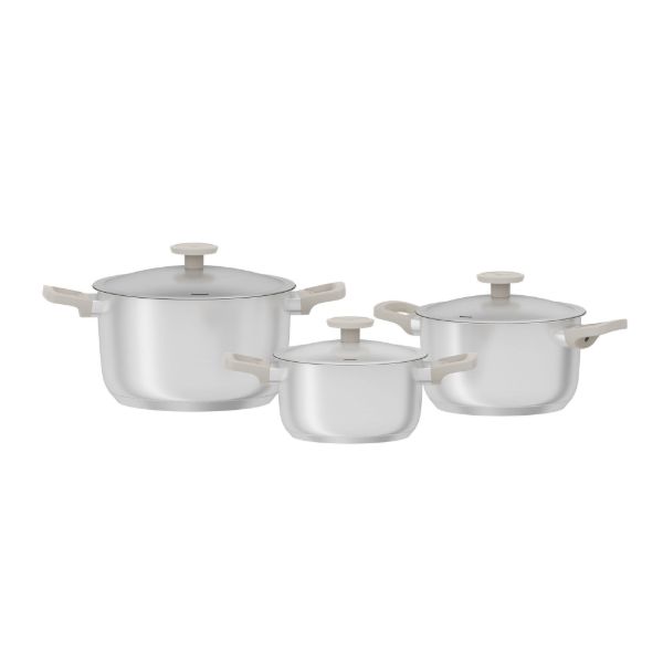Afbeeldingen van LEO 6-delige kookpotten set Bolt Oyster