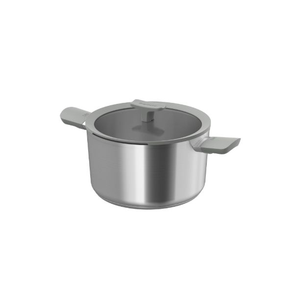 Afbeeldingen van LEO Kookpot met deksel RVS Balance Moonmist 24cm