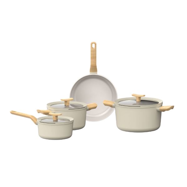 Afbeeldingen van LEO 7-delige kookpottenset Balance Cream