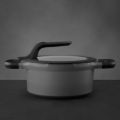 Afbeeldingen van GEM Kookpot met deksel en hittebestendige handvaten grijs 20 cm
