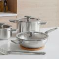 Afbeeldingen van LEO Wokpan met deksel RVS 28cm Balance