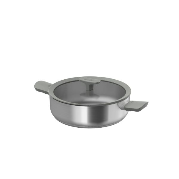 Afbeeldingen van LEO Sauteerpan met deksel RVS 26cm Balance