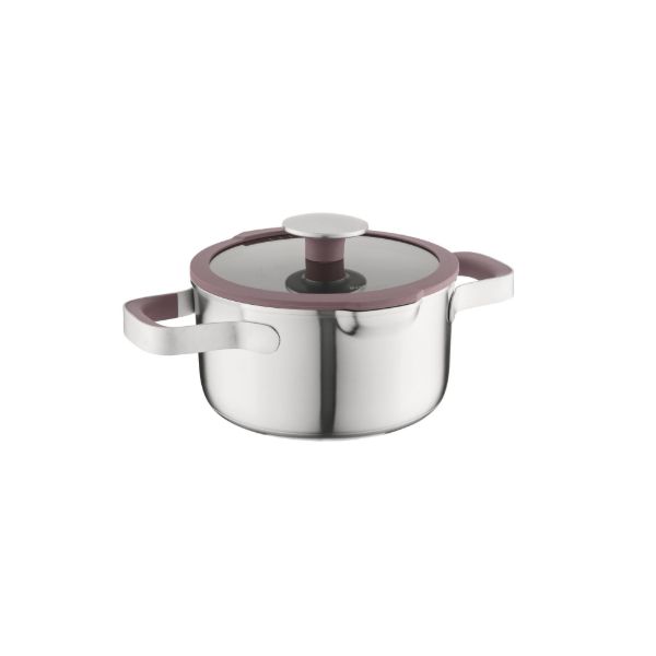 Afbeeldingen van LEO Elements Kookpot met deksel 18 cm Aubergine