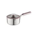 Afbeeldingen van LEO Steelpan met deksel 16 cm Aubergine Elements
